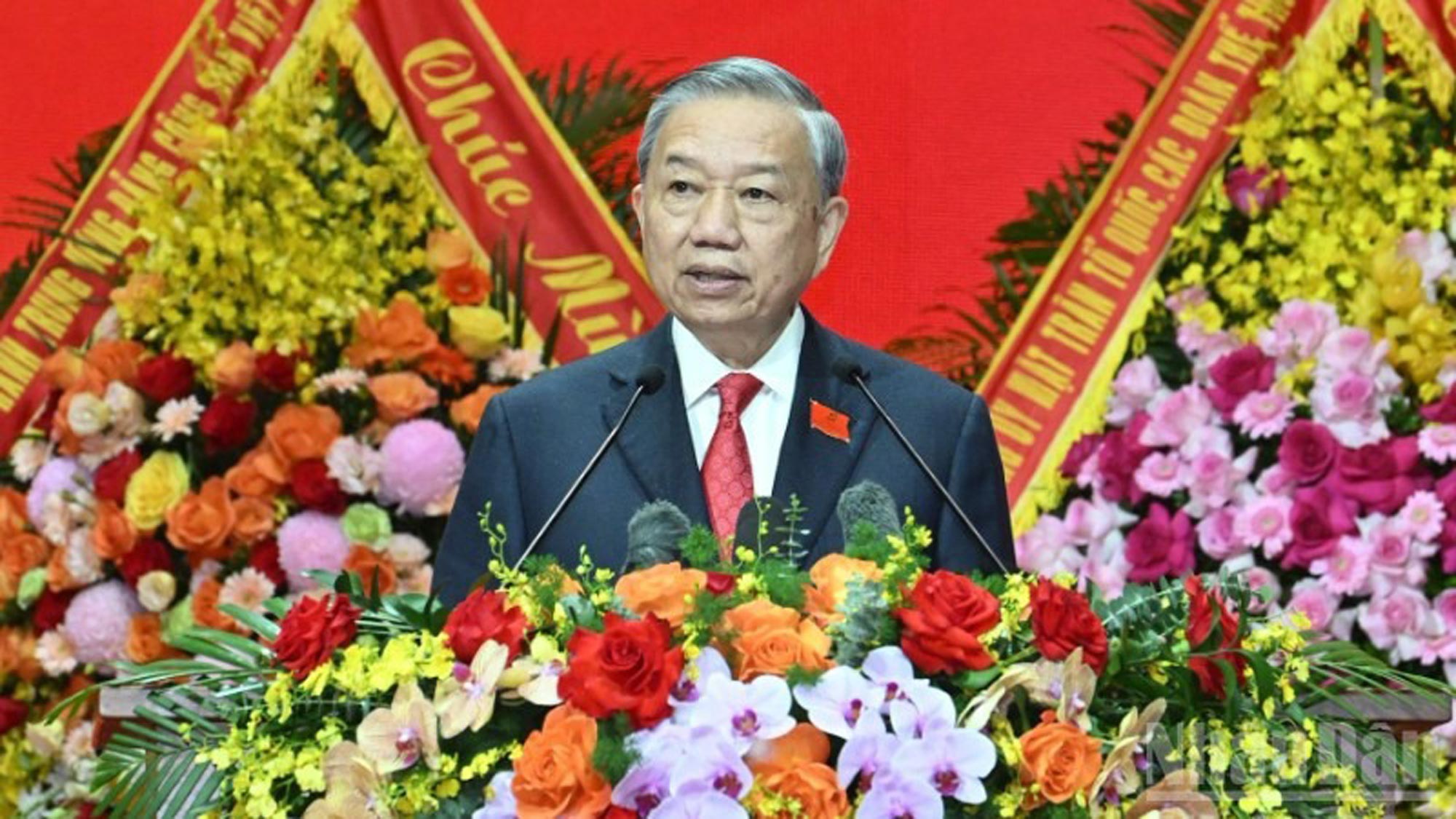 Tổng Bí thư Tô Lâm phát biểu ý kiến chỉ đạo Đại hội đại biểu Đảng bộ Chính phủ lần thứ I, nhiệm kỳ 2025-2030. Ảnh: TRẦN HẢI