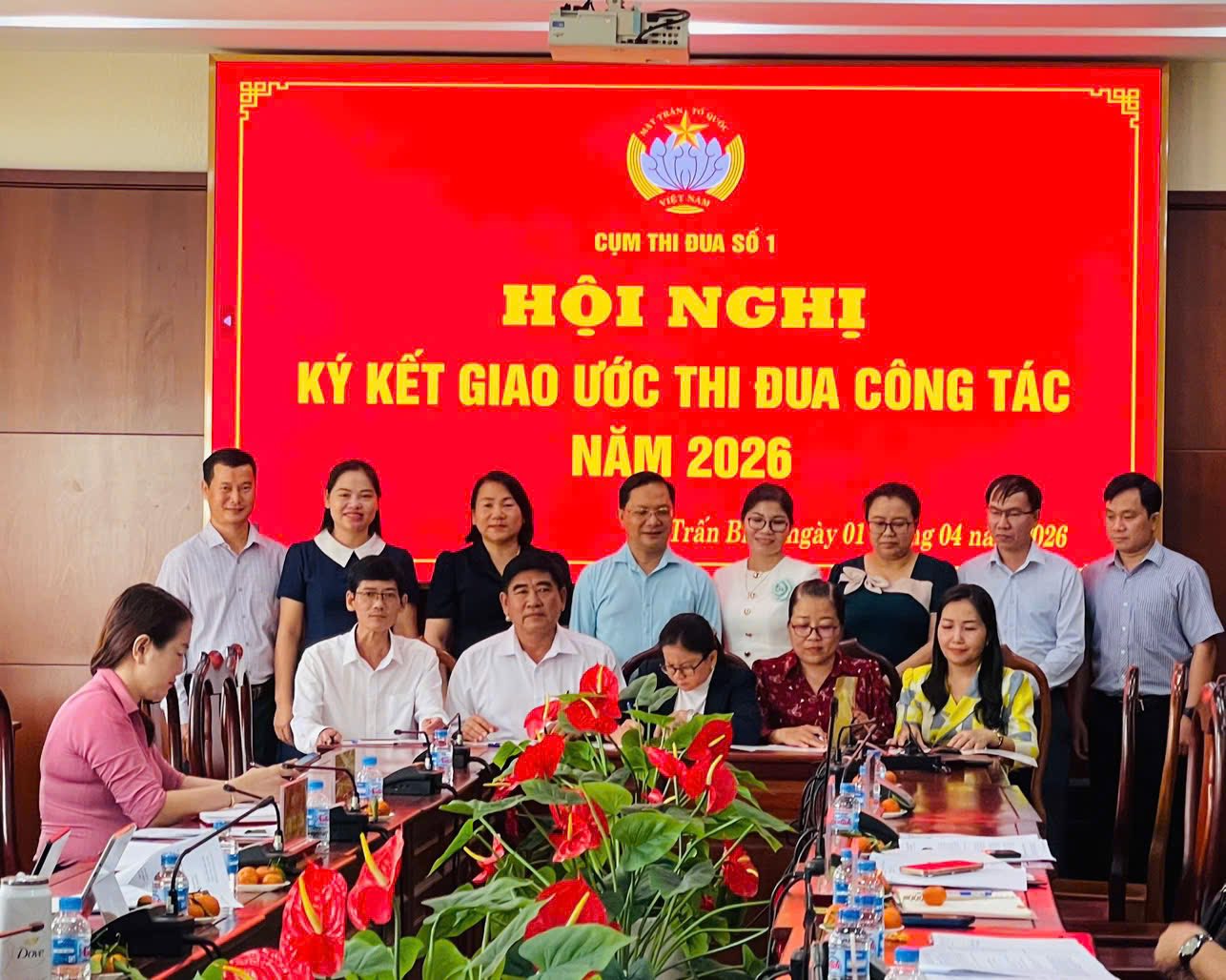 Cụm thi đua số 1 tổ chức Phát động và ký kết giao ước thi đua giữa các đơn vị trong Cụm